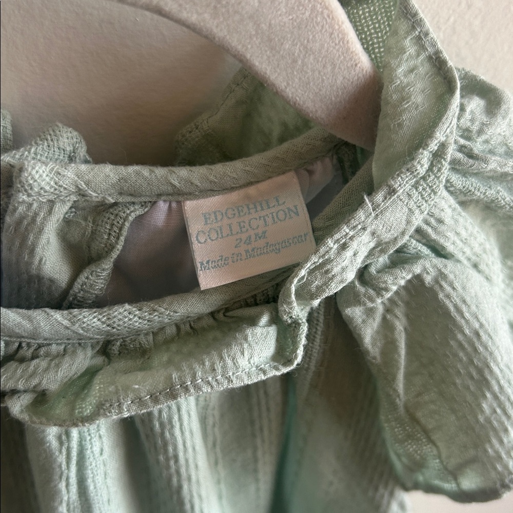 Edgehill Collection Light Green Ruffled Dress - Picture 2 of 4